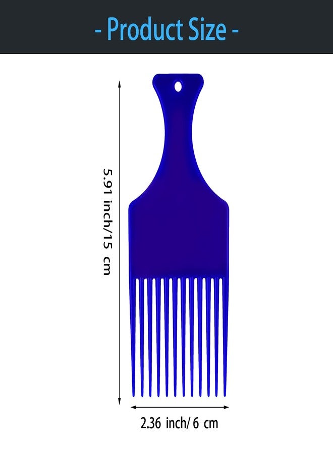 Molain 6 Pcs Plastic Afro Pick Comb for Smooth, Wide-Tooth Styling of Natural Curly Hair - Image 2